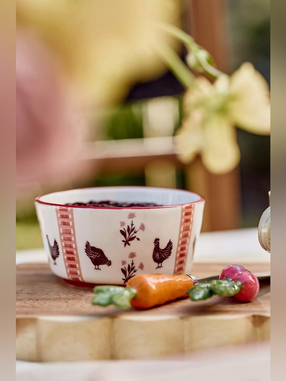 NEW Anthropologie Millie Stoneware Ramekin Chicken Theme